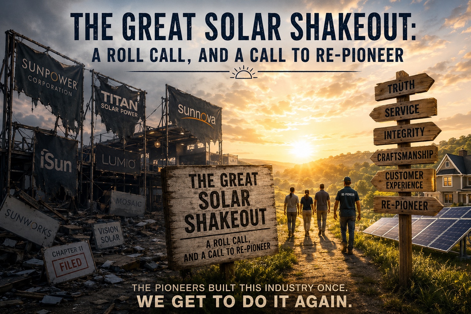 The Great Solar Shakeout: A Roll Call, and a Call to Re-Pioneer